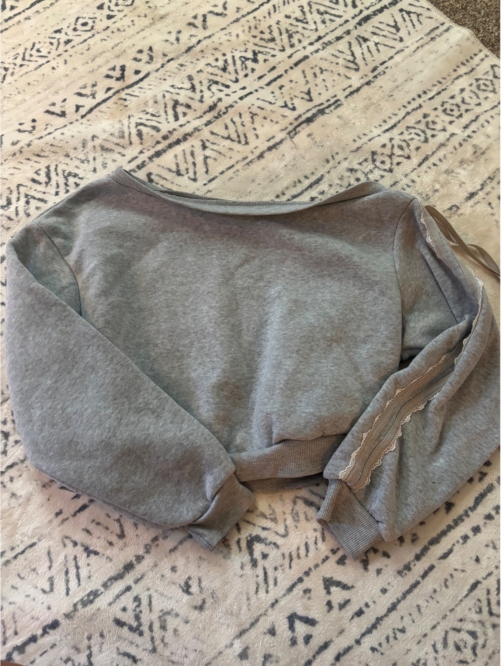 Puma Women's Gray Cropped Sweatshirt Size Small